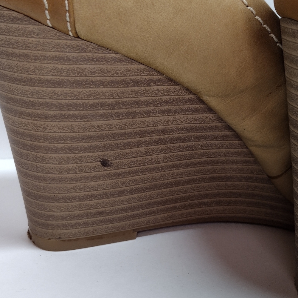 Lucky Brand "Grace" leather wedges shoes size 10M - Picture 7 of 11